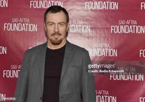 Actor Toby Stephens poses for portrait at SAG-AFTRA Foundation Conversations screening of "Lost In Space" at SAG-AFTRA Foundation Screening Room on...