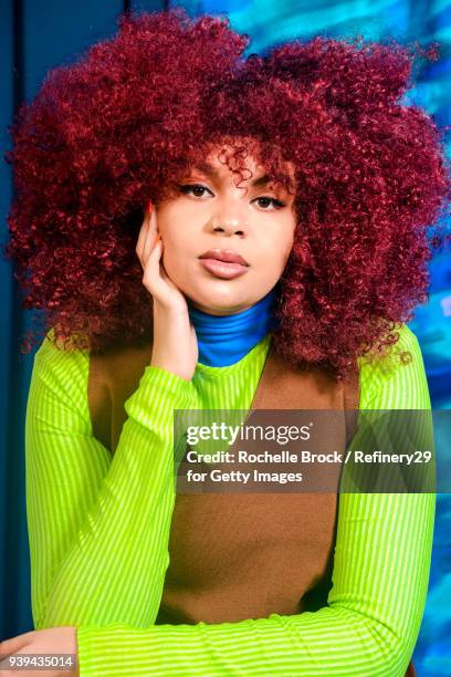Beauty Portrait of Young Confident Woman with Natural Hair