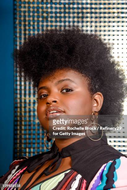 Beauty Portrait of Young Confident Woman with Afro