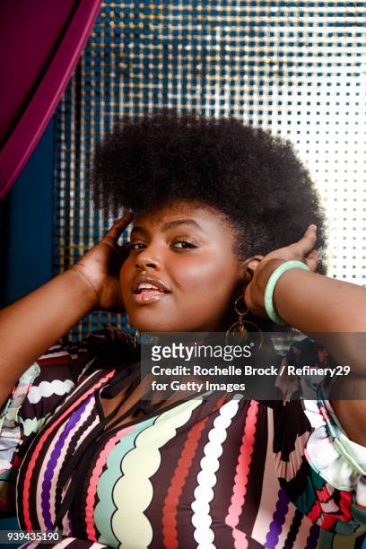 Beauty Portrait of Young Confident Woman with Afro