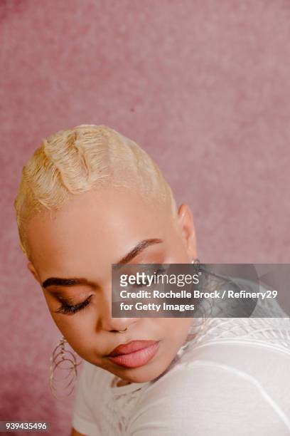 Beauty Portrait of Young Confident Woman with Fingerwaves
