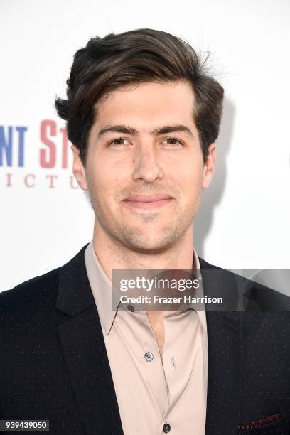 Andrew Duplessie attends the premiere of Entertainment Studios Motion Picture's 'Chappaquiddick' at Samuel Goldwyn Theater on March 28, 2018 in...