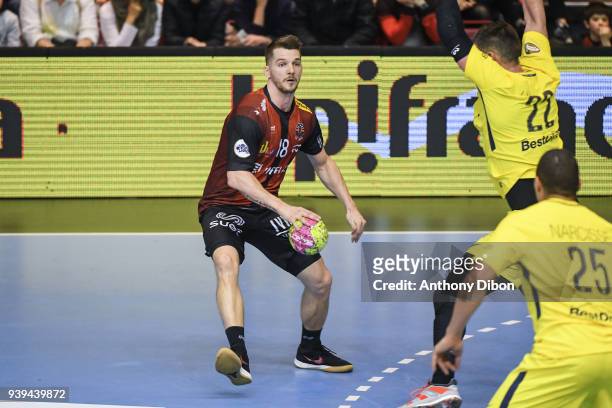 Vasja Furlan of Ivry during the Lidl Star Ligue match between Ivry and Paris Saint Germain on March 28, 2018 in Paris, France.