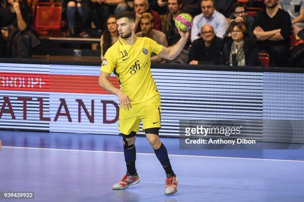 Nedim Remili of PSG during the Lidl Star Ligue match between Ivry and Paris Saint Germain on March 28, 2018 in Paris, France.