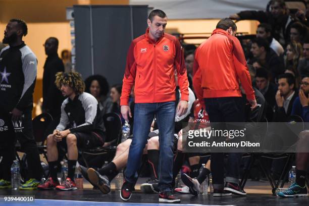 Rastko Stefanovic coach of Ivry during the Lidl Star Ligue match between Ivry and Paris Saint Germain on March 28, 2018 in Paris, France.