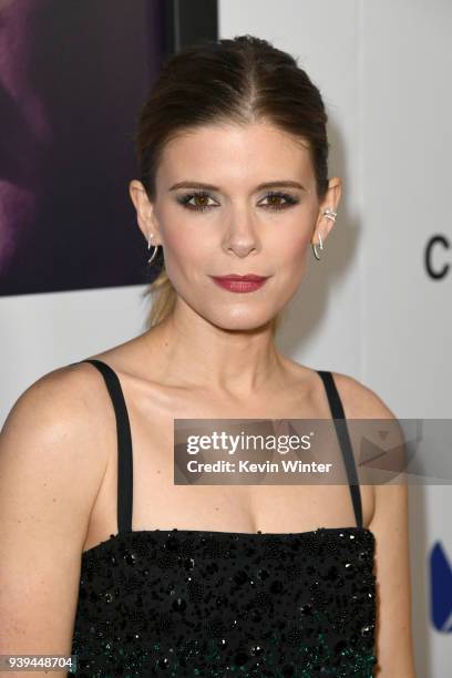 Kate Mara attends the premiere of Entertainment Studios Motion Picture's 'Chappaquiddick' at Samuel Goldwyn Theater on March 28, 2018 in Beverly...