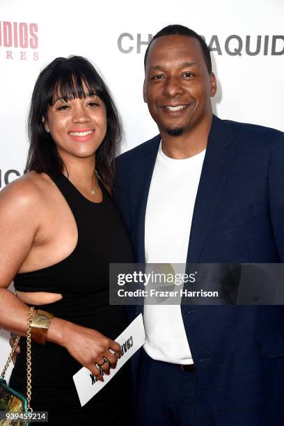 Roxanne Avent and Deon Taylor attend the premiere of Entertainment Studios Motion Picture's 'Chappaquiddick' at Samuel Goldwyn Theater on March 28,...