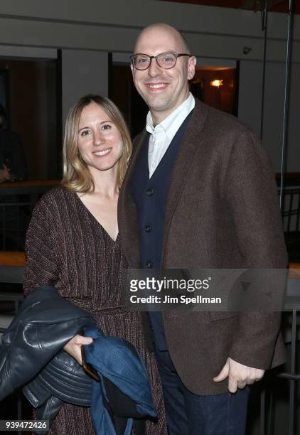 Director Russell Harbaugh and guest attend the screening after party for Sundance Selects' "Love After Love" hosted by The Cinema Society with...