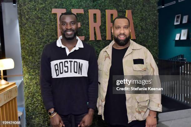 Wayman Bannerman and Micah McDonald attend Terra Grand Opening at Eataly Los Angeles at Eataly LA on March 28, 2018 in Los Angeles, California.