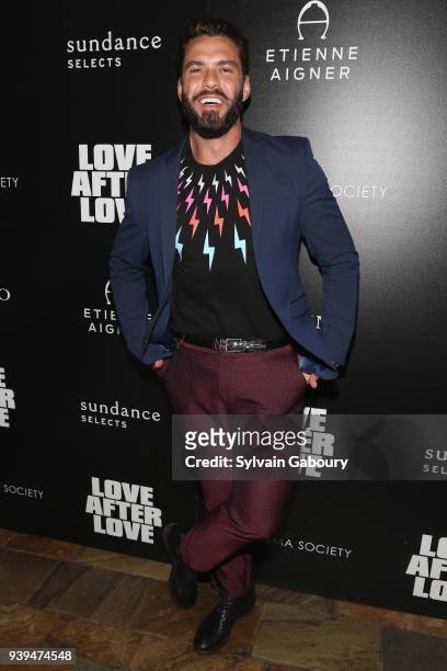 Lorenzo Martone attends The Cinema Society with Etienne Aigner & Ruffino host a screening of Sundance Selects' "Love After Love" on March 28, 2018 in...