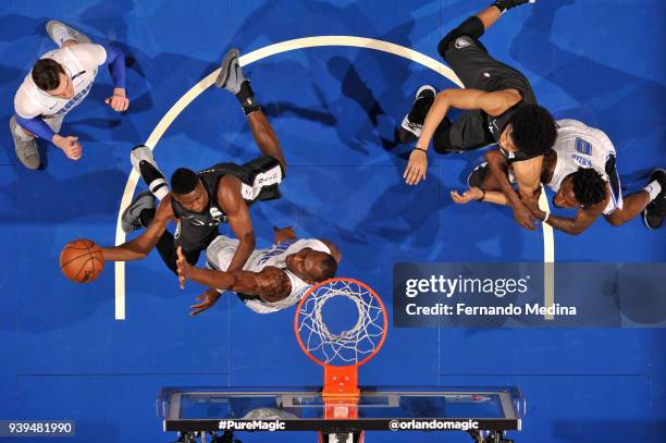 Caris LeVert of the Brooklyn Nets shoots the ball against the Orlando Magic on March 28, 2018 at Amway Center in Orlando, Florida. NOTE TO USER: User...