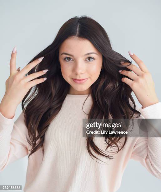 Kaylee Quinn poses for portrait wearing Moonstar Beauty at The Artists Project Giveback Day on March 28, 2018 in Los Angeles, California.