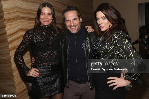 Tara Westwood, Seth Herzog and Kim Director attend The Cinema Society with Etienne Aigner & Ruffino host the after party for Sundance Selects' "Love...