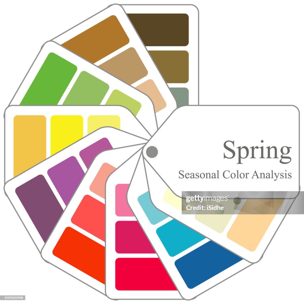 Color Guide Seasonal Color Analysis Palette For Spring Type High-Res ...