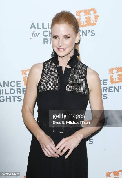 Sarah Rafferty arrives to The Alliance for Children's Rights - 26th annual dinner held at The Beverly Hilton Hotel on March 28, 2018 in Beverly...