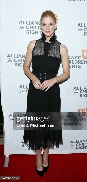 Sarah Rafferty arrives to The Alliance for Children's Rights - 26th annual dinner held at The Beverly Hilton Hotel on March 28, 2018 in Beverly...