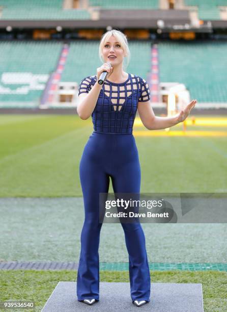 Camilla Kerslake performs The 6 Nations Review fundraising event for the UK Invictus Games team at Twickenham Stadium on March 28, 2018 in London,...