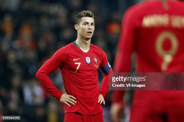 Cristiano Ronaldo of Portugal during the International friendly match match between Portugal and The Netherlands at Stade de Genève on March 26, 2018...