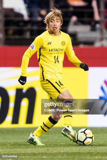 Junya Ito of Kashiwa Reysol in action during the AFC Champions League 2018 Group E match between Jeonbuk Hyundai Motors FC and Kashiwa Reysol at...