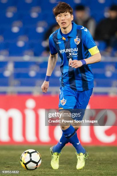 Kang Min-Soo of Ulsan Hyundai FC in action during the AFC Champions League 2018 Group F match between Ulsan Hyundai FC vs Kawasaki Frontale at Ulsan...