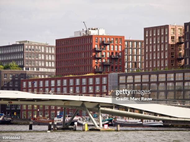 modern architecture in the port of amsterdam - rauw 個照片及圖片檔