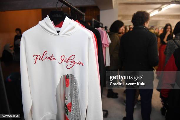 Fashion is on display ahead the Asli Filinta show during Mercedes Benz Fashion Week Istanbul at on March 29, 2018 in Istanbul, Turkey.