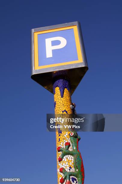 Spain. Canary Islands. Tenerife. Playa de las Americas. Parking sign.