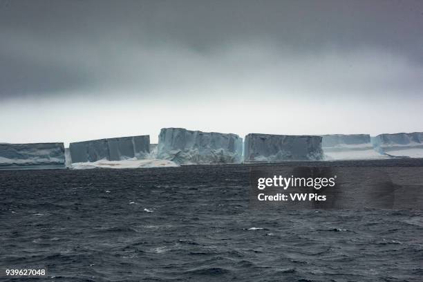 Lot of tabular icebergs at the Antarctic sound very close of the Weddell sea.