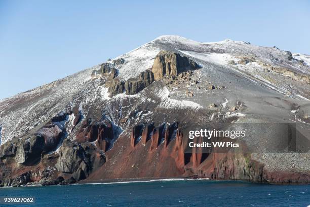 Deception Island, South shetland islands. This island is the caldera of an active volcano.