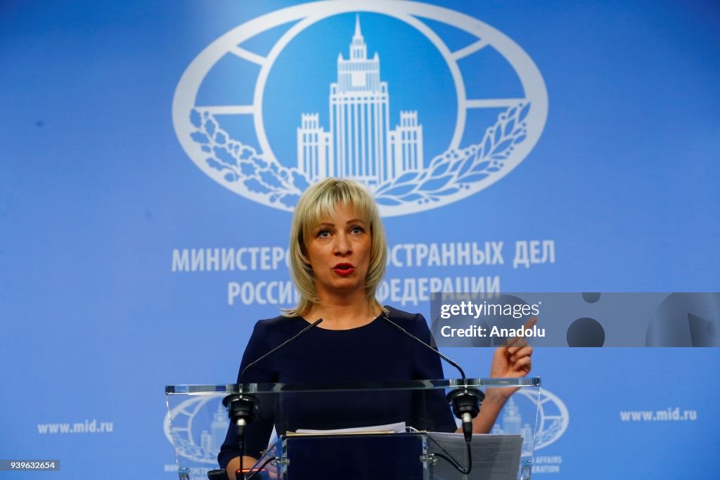 Russian FM Spokesperson Maria Zakharova press conference