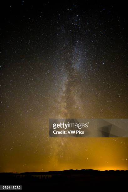 Milky Way galaxy in nocturnal sky. Navarre, Spain, Europe.