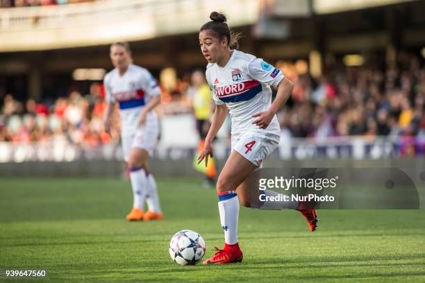 Selma Bacha from France of Olympique de Lyon during UEFA Women's Champions League 2nd leg match fo quarters-finals between FC Barcelona v Olympique...