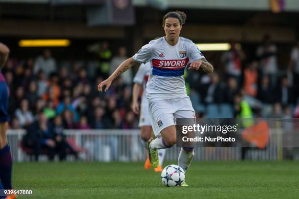 Dzsenifer Marozsan from Germany of Olympique de Lyon during UEFA Women's Champions League 2nd leg match fo quarters-finals between FC Barcelona v...