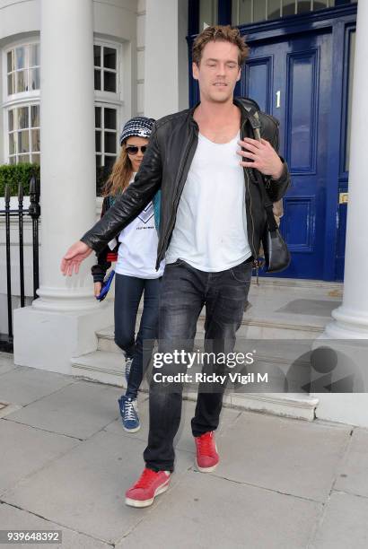 Model Cara Delevingne leaves her house on June 3, 2014 in London, England.