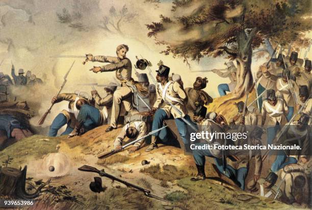 An episode of the Battle of Montebello May 20 during the second war of independence of Italy, the French infantry and the Sardinian cavalry allied...