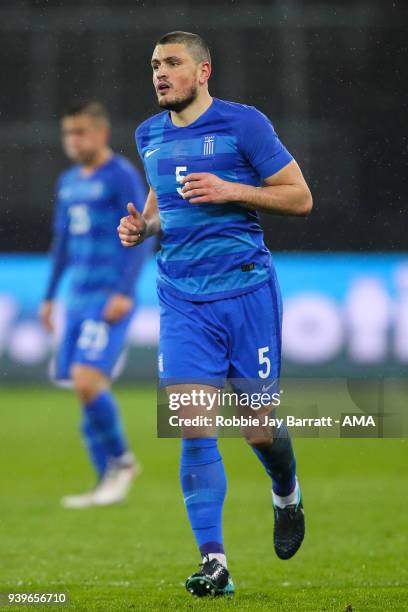 Kyriakos Papadopolous of Greece during the International Friendly match between Egypt and Greece at Stadion Letzigrund at Letzigrund on March 27,...