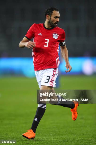 Ahmed Elmohamady of Egypt during the International Friendly match between Egypt and Greece at Stadion Letzigrund at Letzigrund on March 27, 2018 in...
