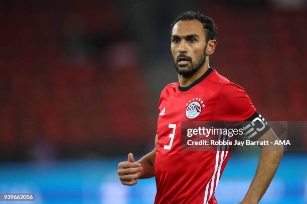 Ahmed Elmohamady of Egypt during the International Friendly match between Egypt and Greece at Stadion Letzigrund at Letzigrund on March 27, 2018 in...