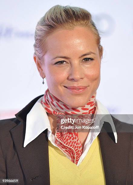 Actress Maria Bello arrives at The Hollywood Reporter's Annual Women in Entertainment Breakfast at the Beverly Hills Hotel on December 4, 2009 in...