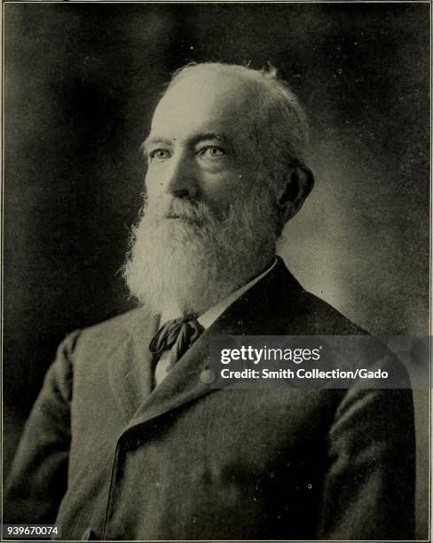 Black and white portrait photograph or daguerrotype of American Congressman and Brigadier General, James Stewart Martin, a former slave-holder who...