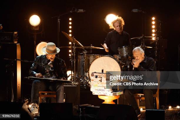 Ben Harper and Charlie Musselwhite performs during "The Late Late Show with James Corden," Monday, March 26, 2018 On The CBS Television Network.