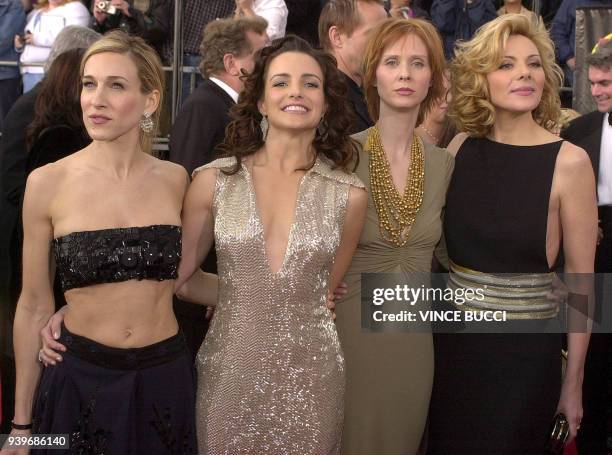 The cast of "Sex and the City" arrive at the 7th Annual Screen Actors Guild Awards 11 March 2001 in Los Angeles. The cast is nominated for...