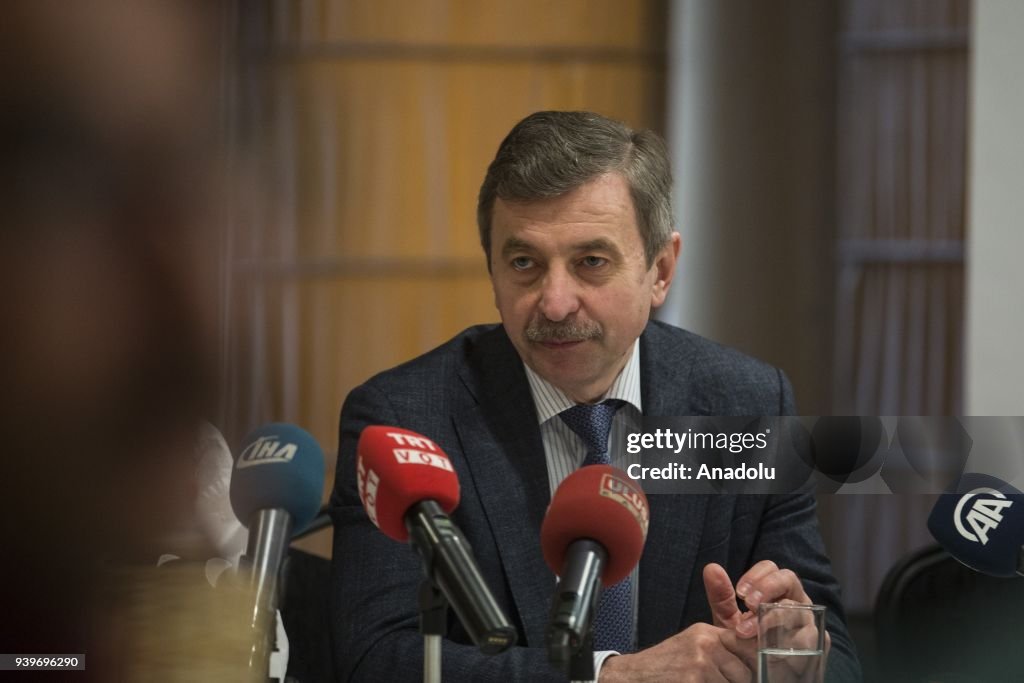 Russian cosmonaut Aleksandr Lazutkin in Ankara