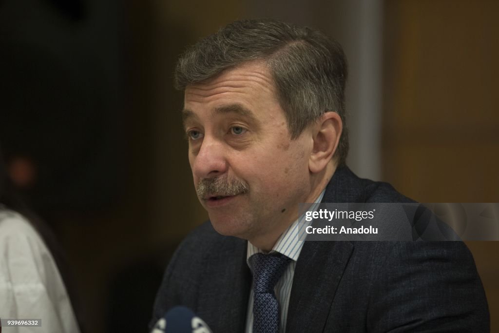 Russian cosmonaut Aleksandr Lazutkin in Ankara