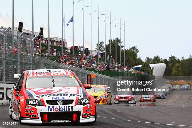 Garth Tander drives the Holden Racing Team Holden during race 25 for the Sydney 500 Grand Finale, which is round 14 of the V8 Supercar Championship...