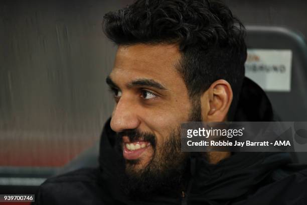 Hossam Ashour of Egypt during the International Friendly match between Egypt and Greece at Stadion Letzigrund at Letzigrund on March 27, 2018 in...