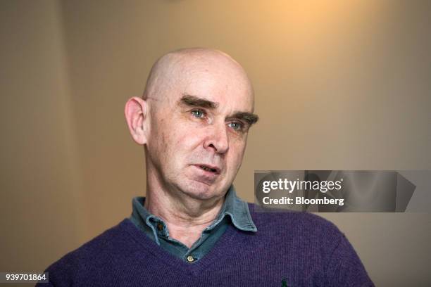 Boris Karpichkov, former KGB agent, speaks during an interview in London, U.K., on Friday, March 23, 2018. Karpichkov says Sergei Skripal, the ex-spy...