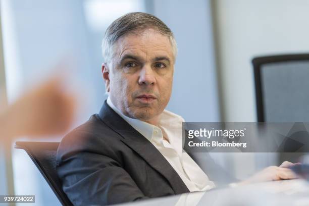 Flavio Rocha, vice president of Guararapes Confeccoes SA and chief executive officer of Lojas Riachuelo SA, listens during an interview in Sao Paulo,...
