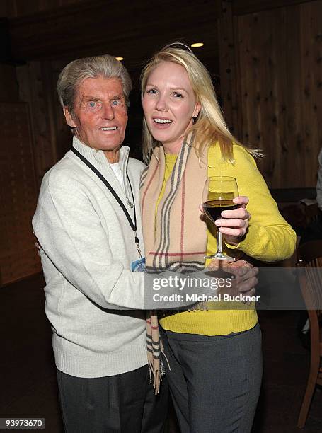 Stein Eriksen and Patricia Damon attend the VIP Welcome Dinner at the 18th Juma Entertainment's Deer Valley Celebrity Skifest at Empire Canyon Lodge...