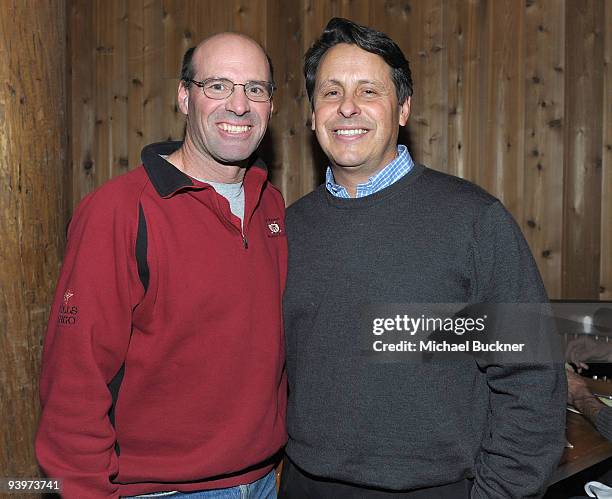 Steve Mahre and Juma Entertainments Bob Horowitz attend the VIP Welcome Dinner at the 18th Juma Entertainment's Deer Valley Celebrity Skifest at...